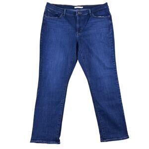 Signature By Levi Strauss Classic Straight Women's 18 34x30 Blue Denim Jeans